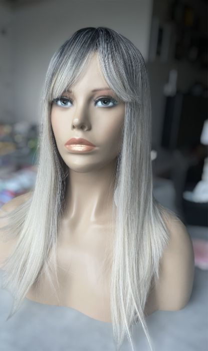 Peruka wlosy z odrostem blond piekny odcień