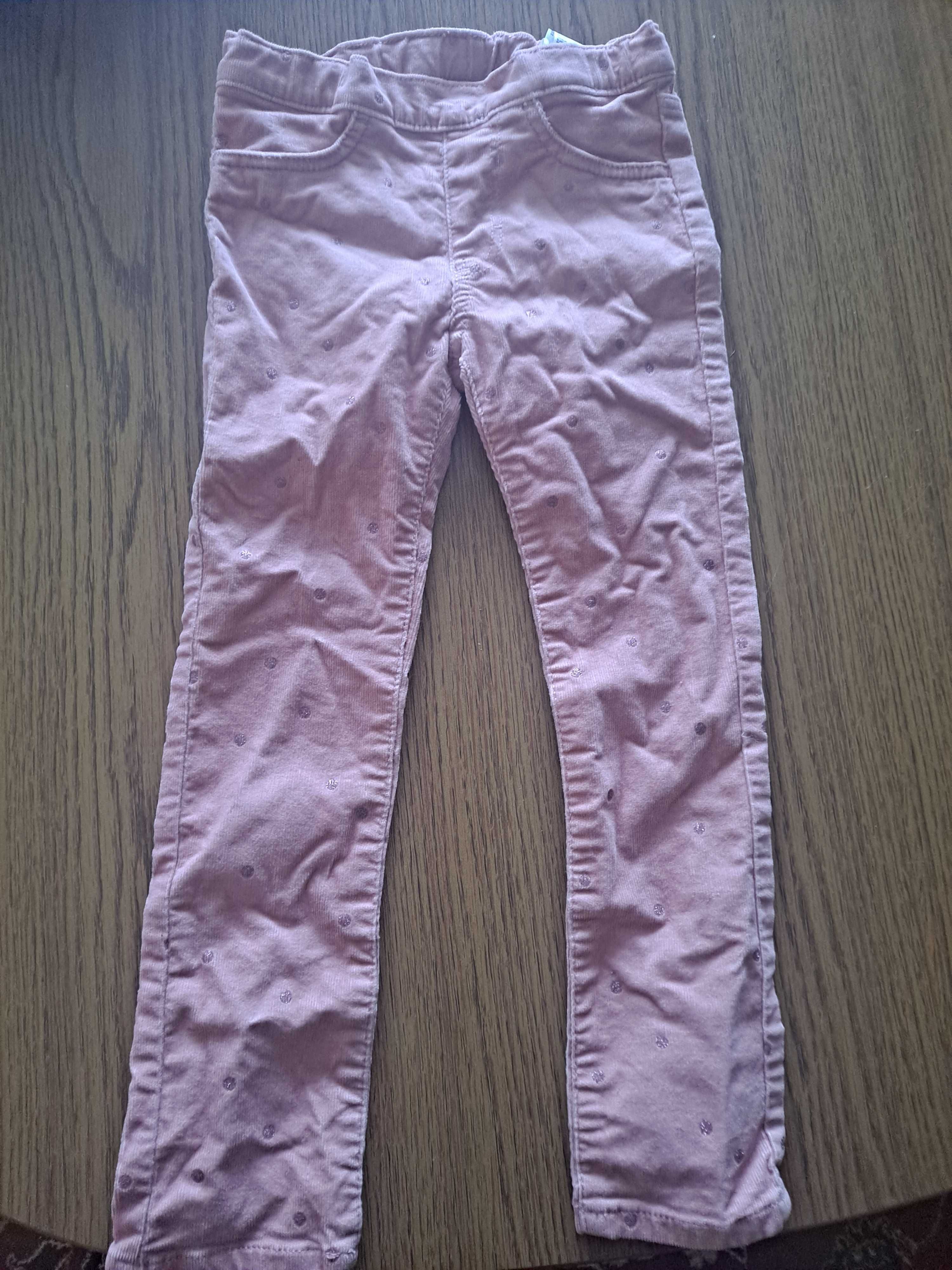 spodnie sztruksowe hm 110 nowe dla dziewczynki
