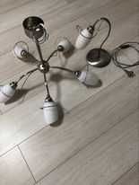 Lampa wisząca oraz lampka stojąca