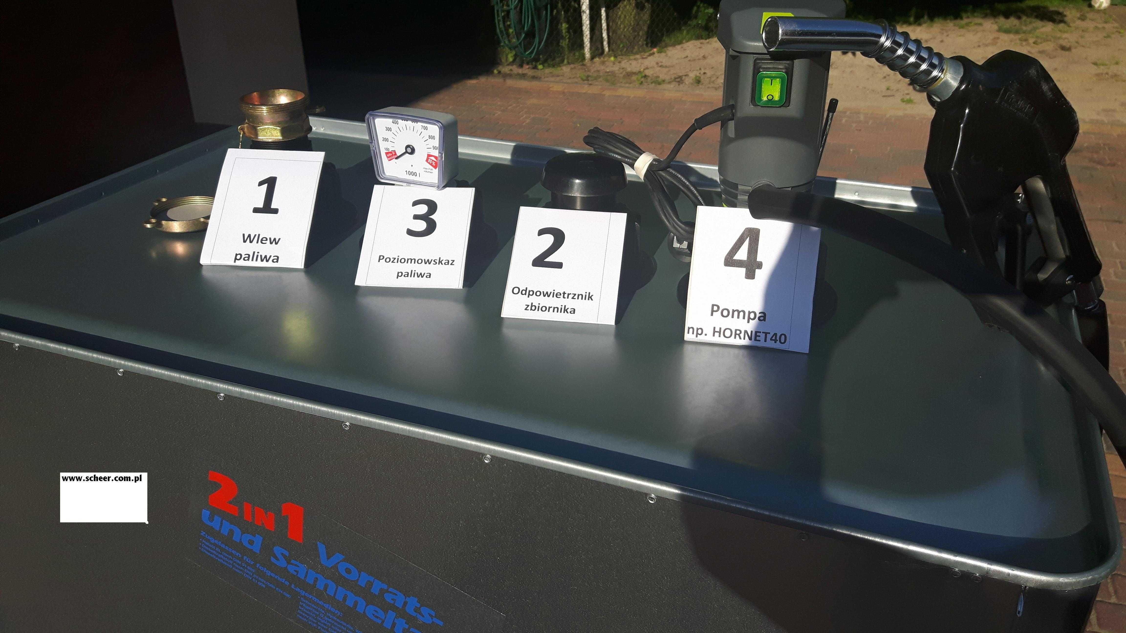 Zbiornik dwupłaszczowy 1000 l na paliwa ON i opałowy, atest CE, nowe