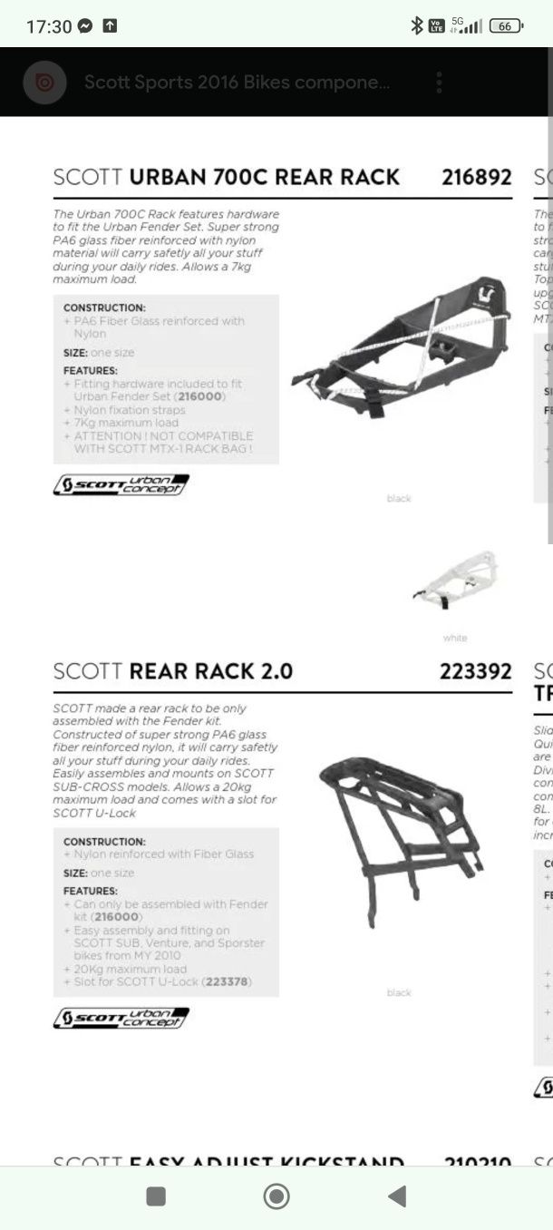 Nowy bagażnik Scott Urban concept Urban 700c