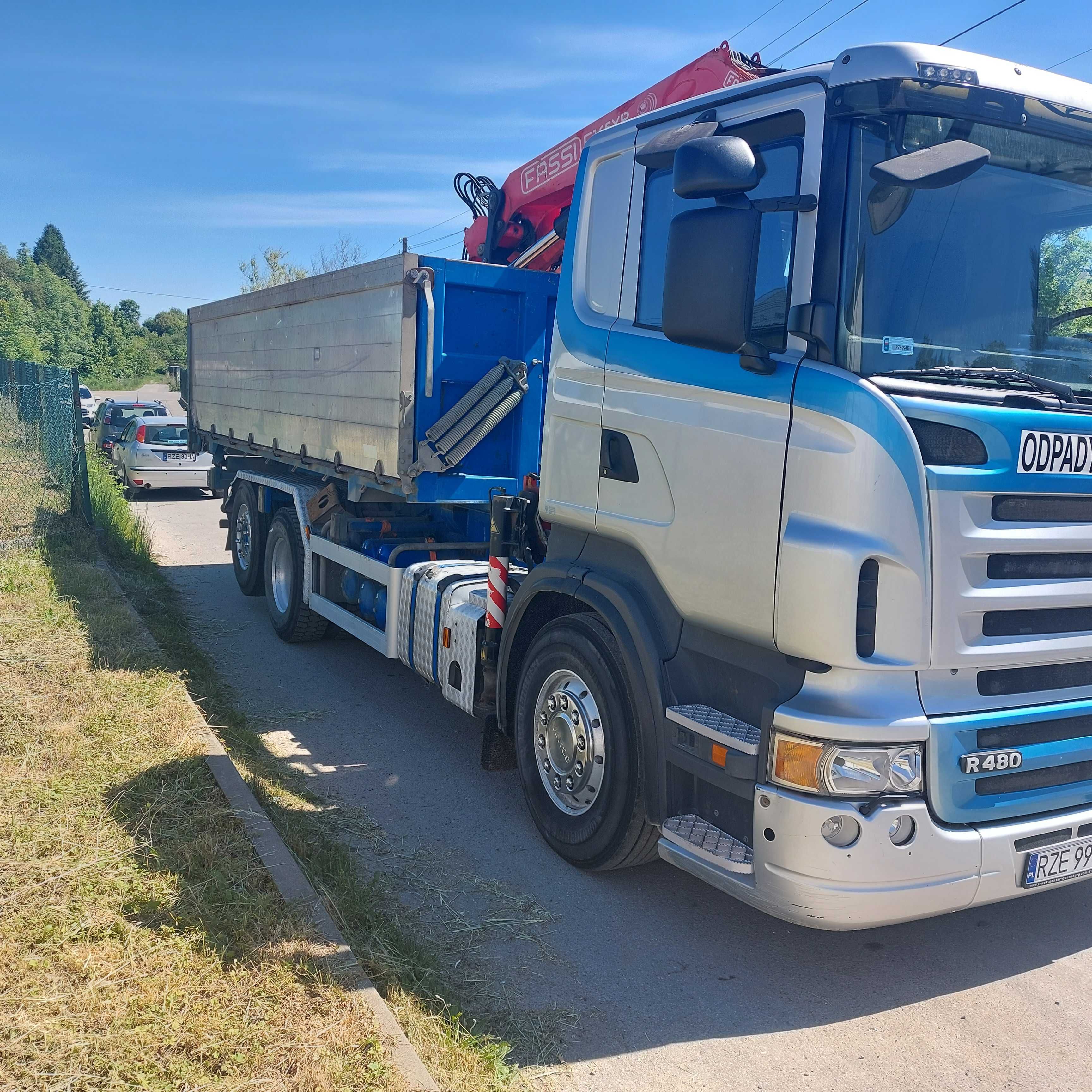 Scania R480 wywrotka + żuraw FASSI