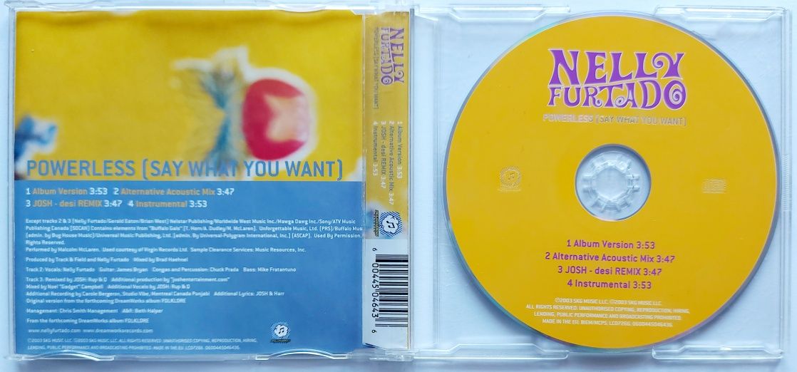 CDs Nelly Furtado Powerless 2003r