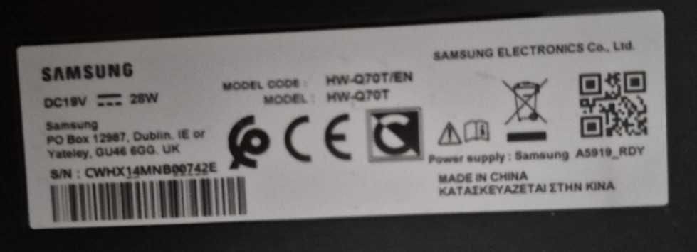 Soundbar Samsung HW-Q70T