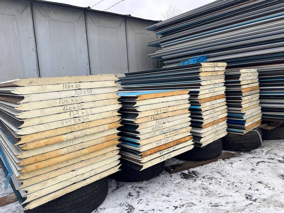 Сендвіч-панелі стінові 40мм PIR | 2 сорт| Відрізки 65- 120см | Акція