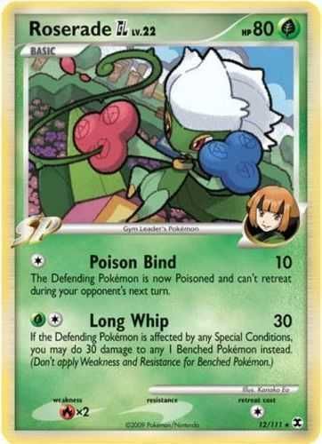 Pokemon Card -Roserade HP 80