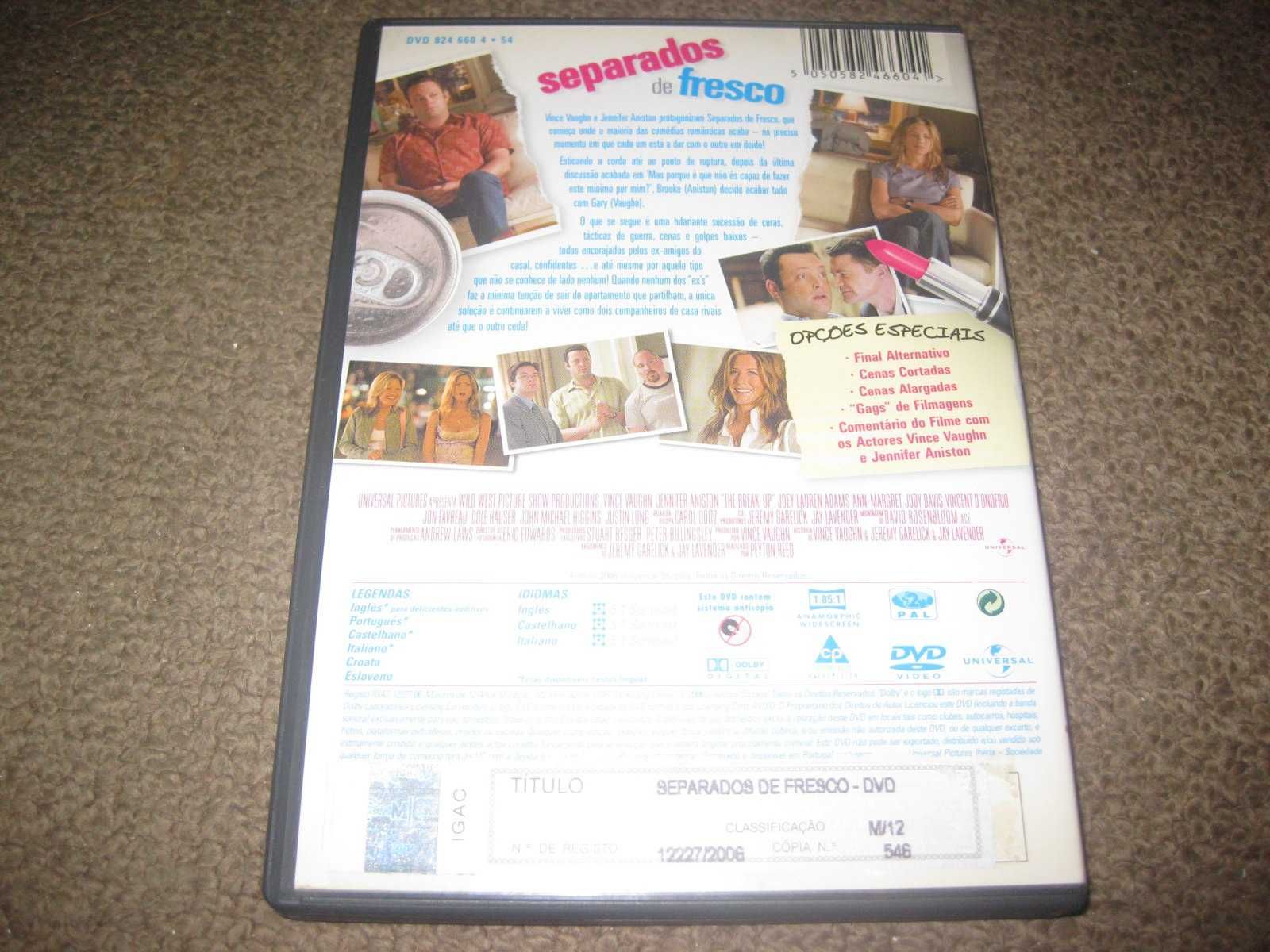 DVD "Separados de Fresco" com Jennifer Aniston