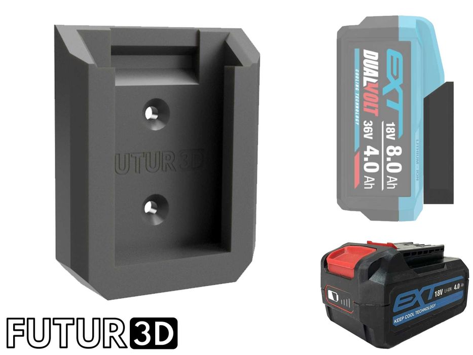 Uchwyt pojedynczy na akumulator Erbauer 18V EXT DualVolt z blokadą