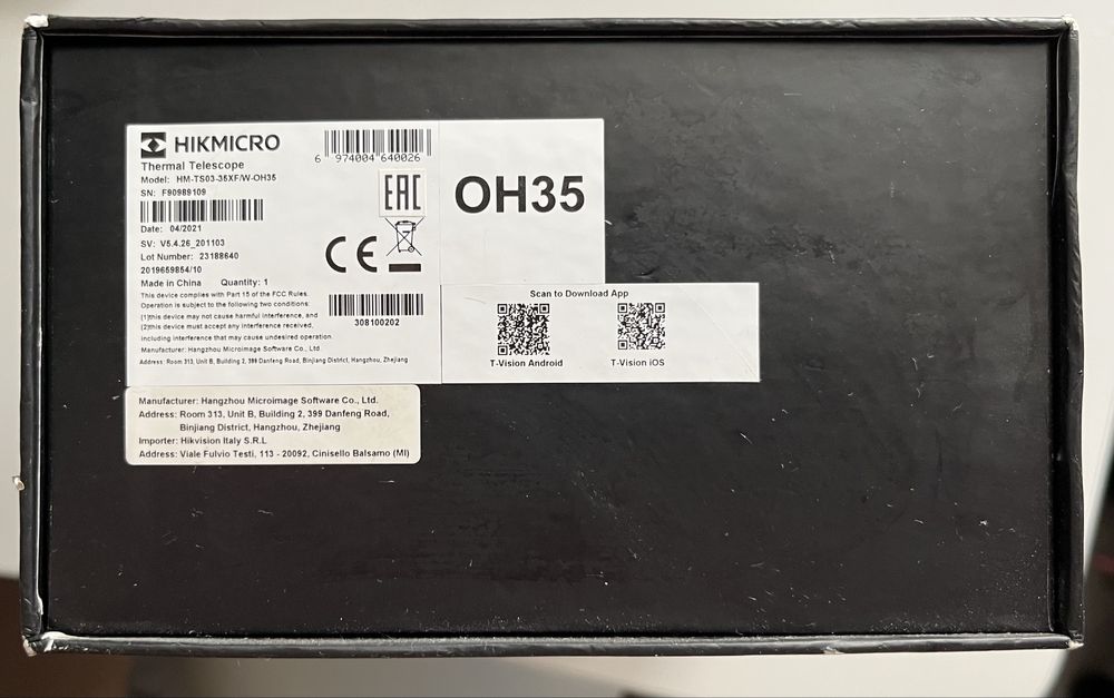 Тепловізійний монокуляр HikMicro OWL OH35