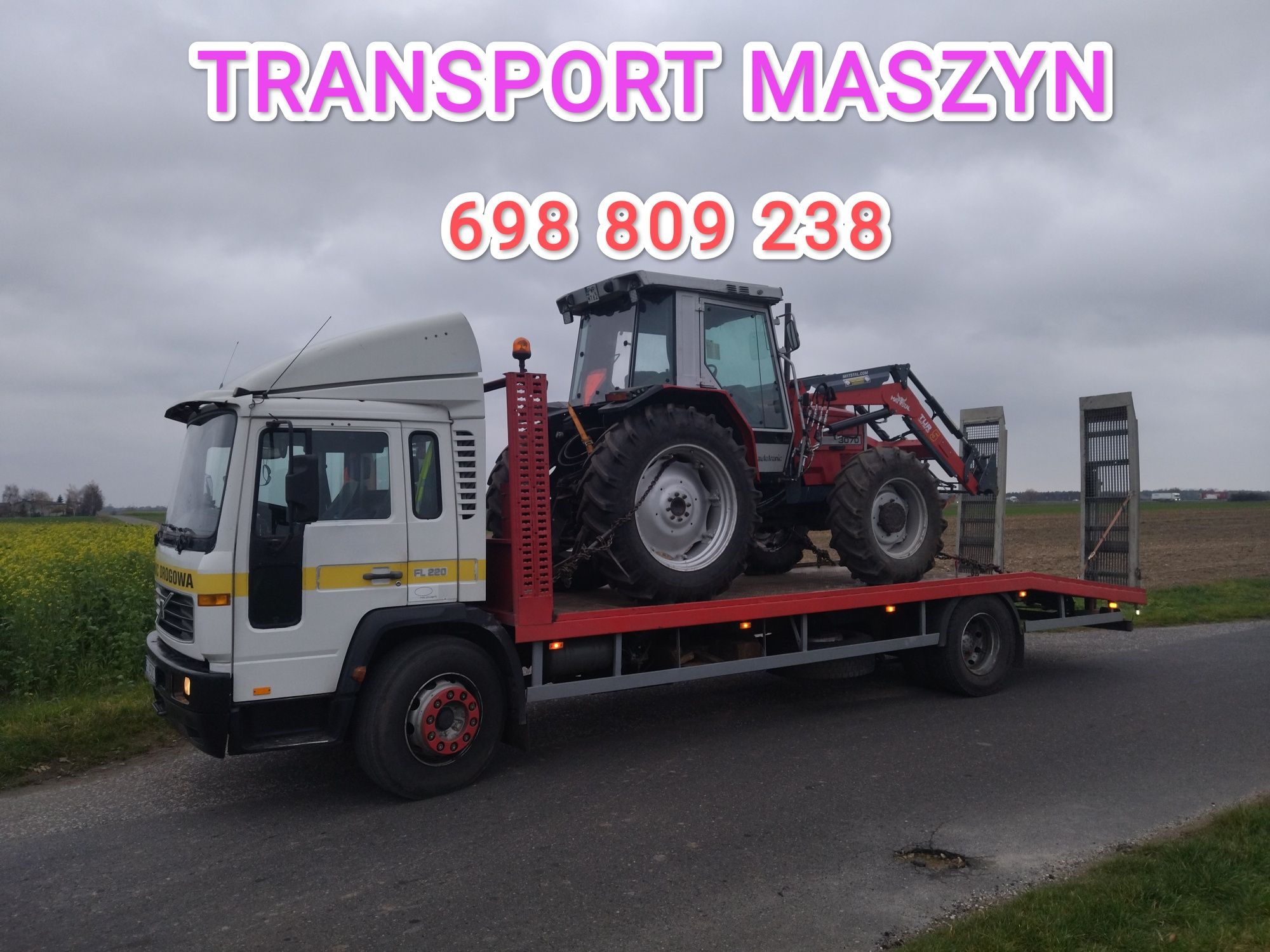 Transport do 10 ton, Przewóz maszyn rolniczych i budowlanych,laweta