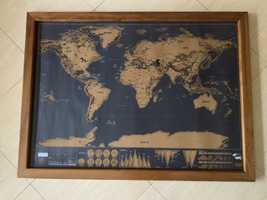 quadro mapa mundo