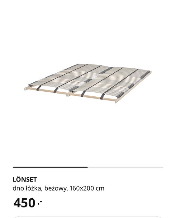 IKEA Lönset dno łóżka 160x200