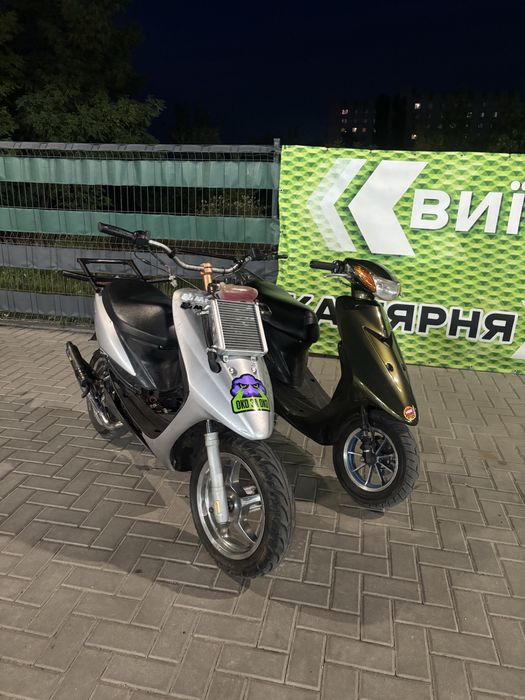 Yamaha Jog sa16 на Aerox ходовке