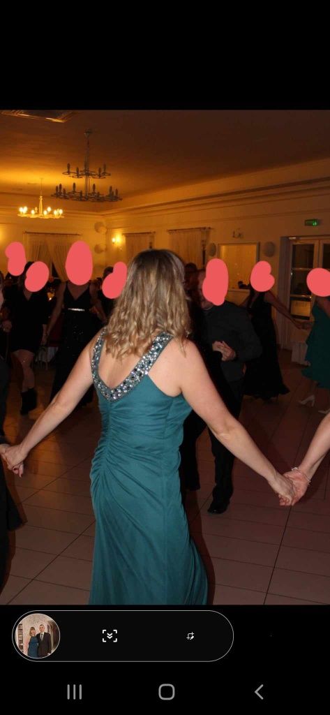 Sukienka wieczorowa Patricia Dini 40 butelkowa zieleń