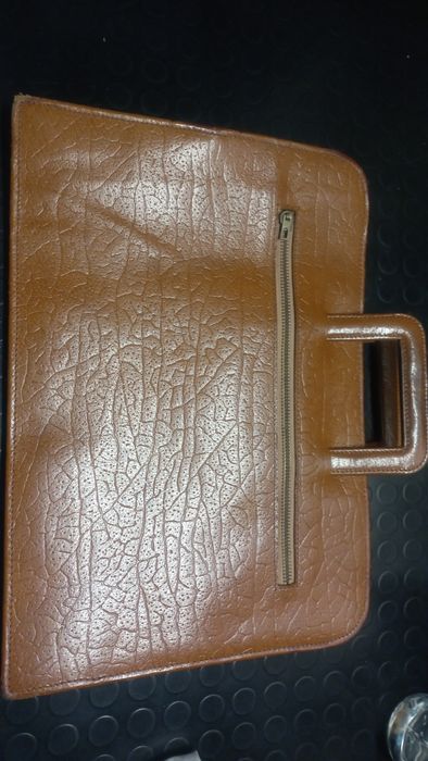 Stara skórzana aktówka PRL