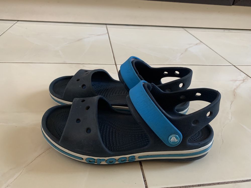 Кроксы босоножки синие Crocs J 3