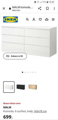 Komoda Ikea Malm 6 szuflad