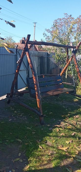 Дерев'яна Садова Гойдалка