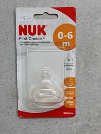 Nowy smoczek do butelki NUK 0-6 M silicone