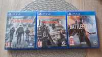 Gry PS4 The Division, The Division 2, Battlefield 1