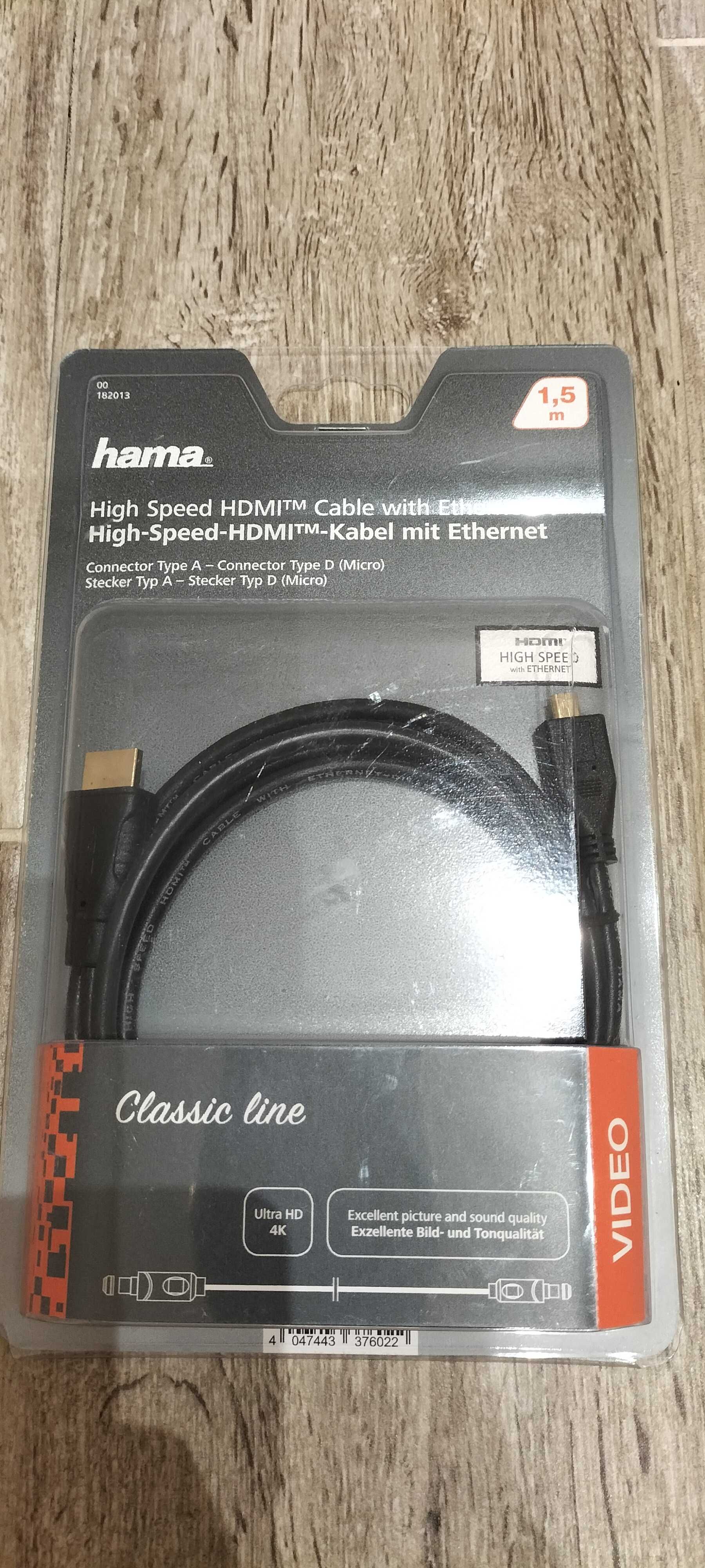 Kabel Hama HDMI - micro HDMI 1,5 m