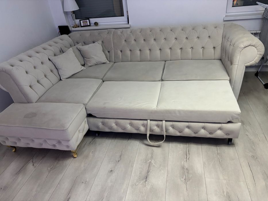 Narożnik glamour beżowy