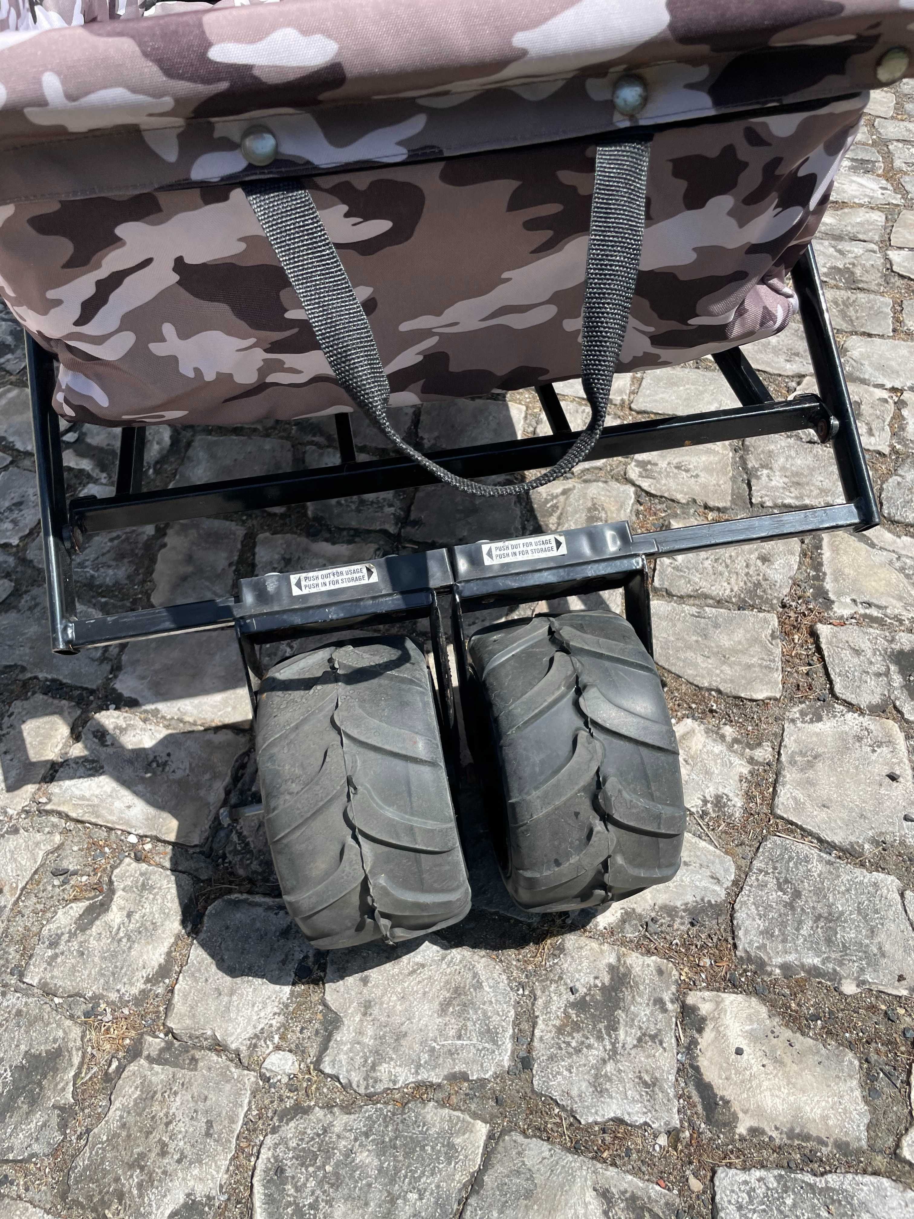 Carrinho/Trolley/Buggy de puxar - rodas grandes, dobrável, camuflado.