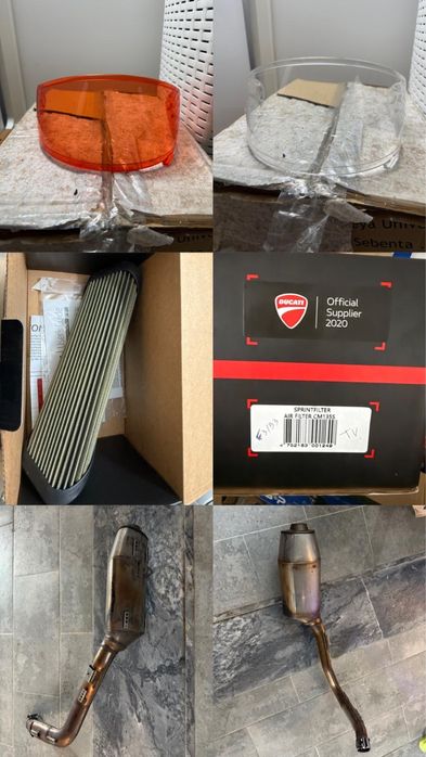 Viseiras shoei, filtro de ar Mv Agusta, escape CBR 600