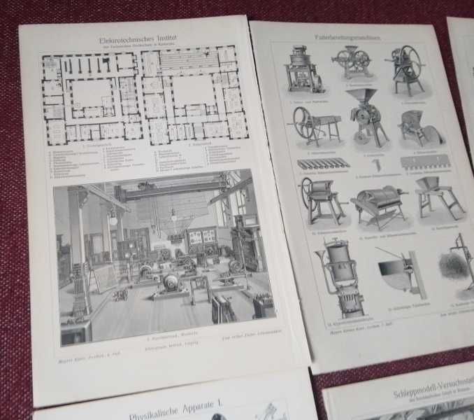 Stare maszyny II  oryginalne XIX w. grafiki