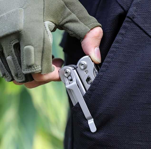 Мультитул MQ062 Silver Тактичний 17в1 + набір біт Multitool