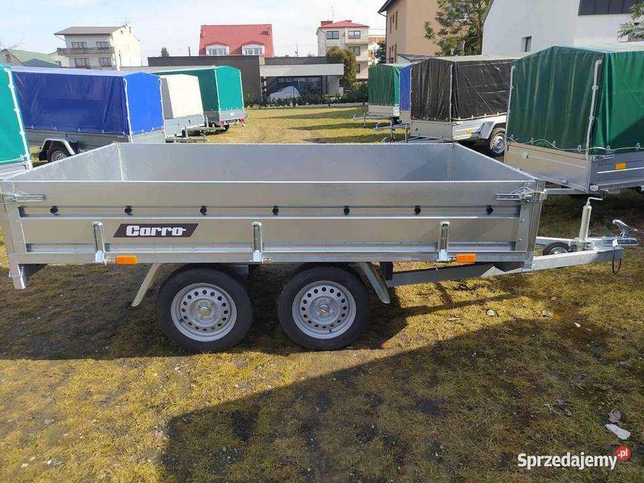 Przyczepa dwuosiowa  na kat B CARRO model DELTA 2615 wym 265x150x37cm