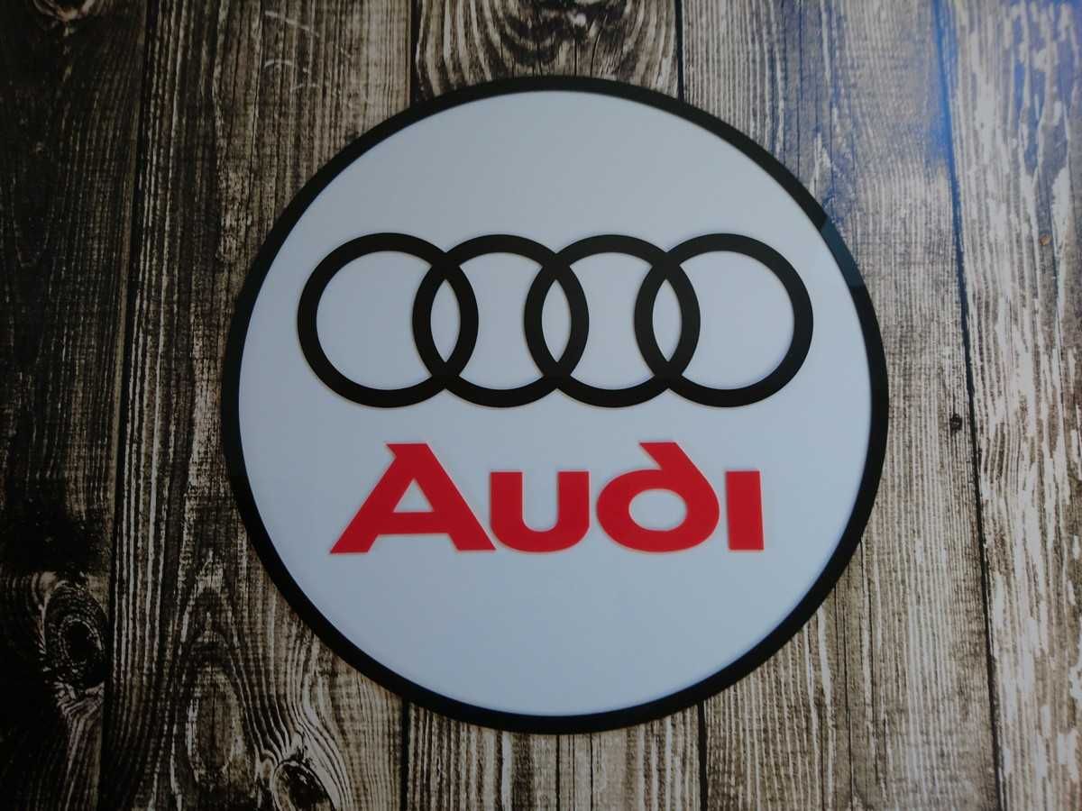 Logo Audi na ścianę prezent dla męża chłopaka do domu garażu