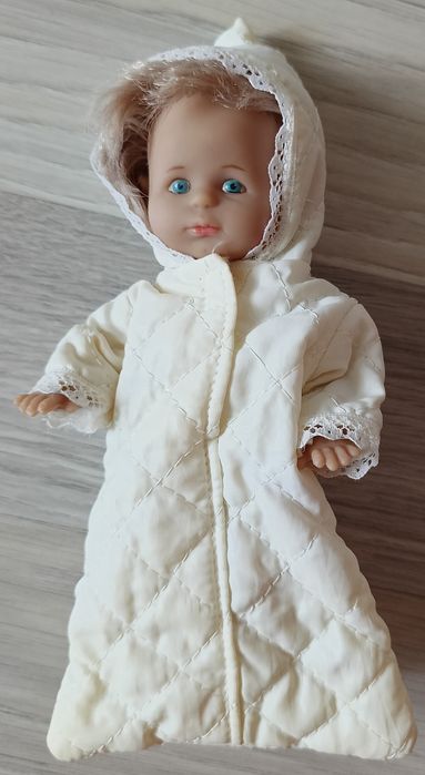 Lalka bobas w śpiworku Bella Family Vintage 1979 PRL 20cm