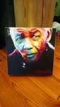 Nelson Mandela portret na drewnie