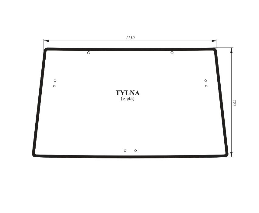 Szyba tylna John Deere 7200, 7210, 7400, 7410, 7510, 7600 ACX907