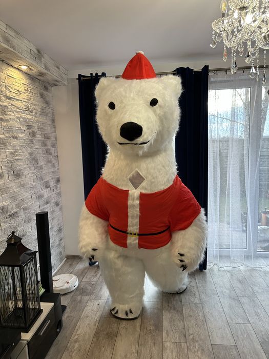 Żywe maskotki, Biały Miś, Królik, lub Panda Baloo 2m60cm