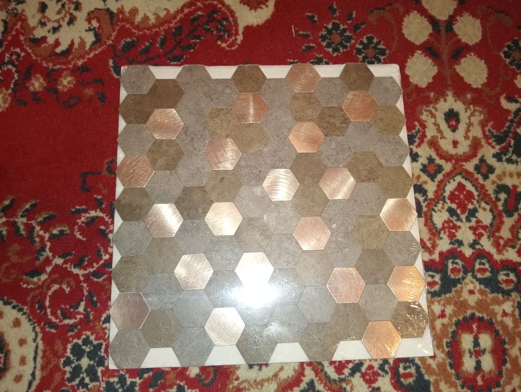 Panel dekoracyjny golden hexagon