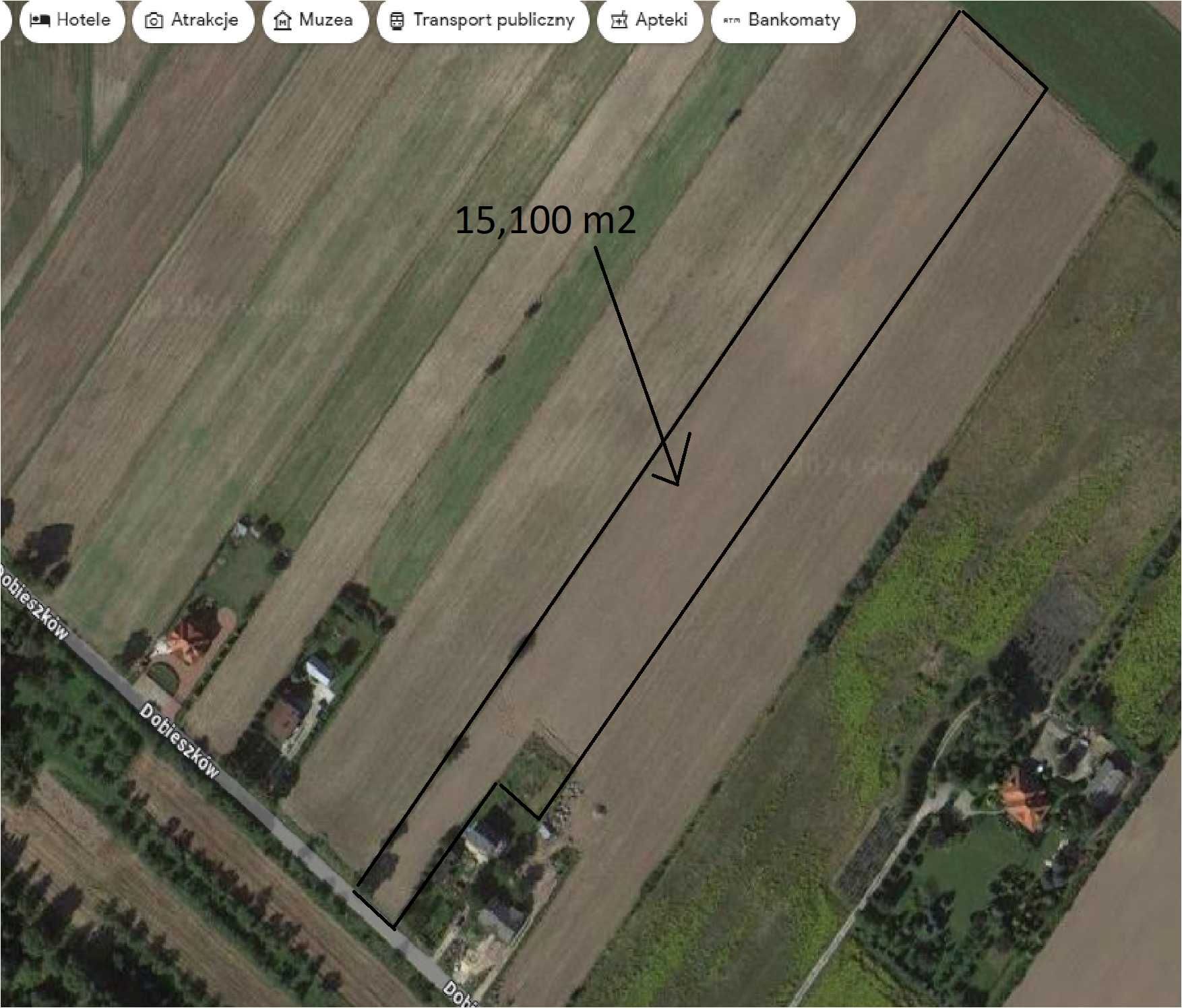 Działka 15100 m2  (1,5ha ) z możliwością budowy domu 33zł/metr