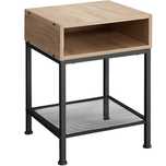 Stolik nocny Harlow industrialny jasny OUTLET