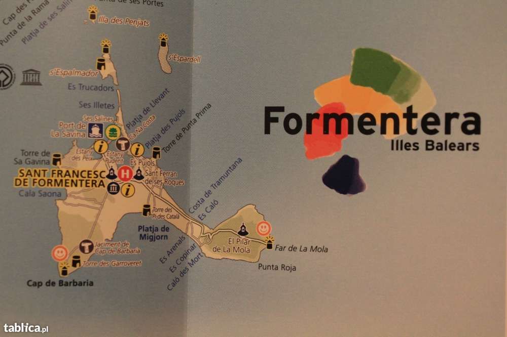 Majorka-Menorka-Ibiza-Formentera-Hiszpania-Baleary mapa-696