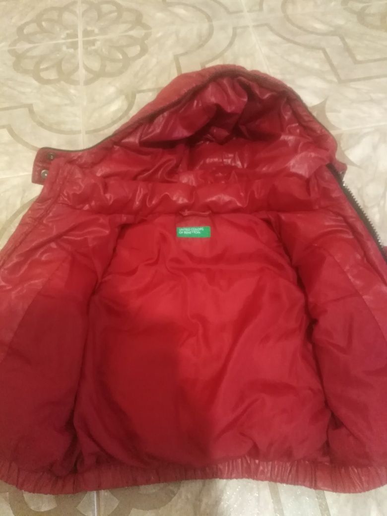 Benetton зимняя куртка, пуховик на мальчика 12-18 мес.