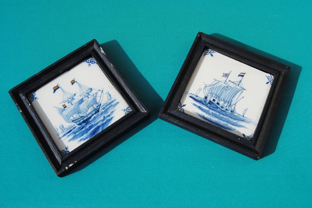 Dois Azulejos pintados à mão Holandeses Tichelaar (Makkum)