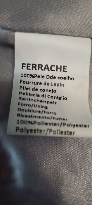 Casaco pêlo coelho natural, tom cinzento anilado, tamanho M/L