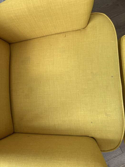 STRANDMON Fotel uszak/podnóżek, Skiftebo żółty