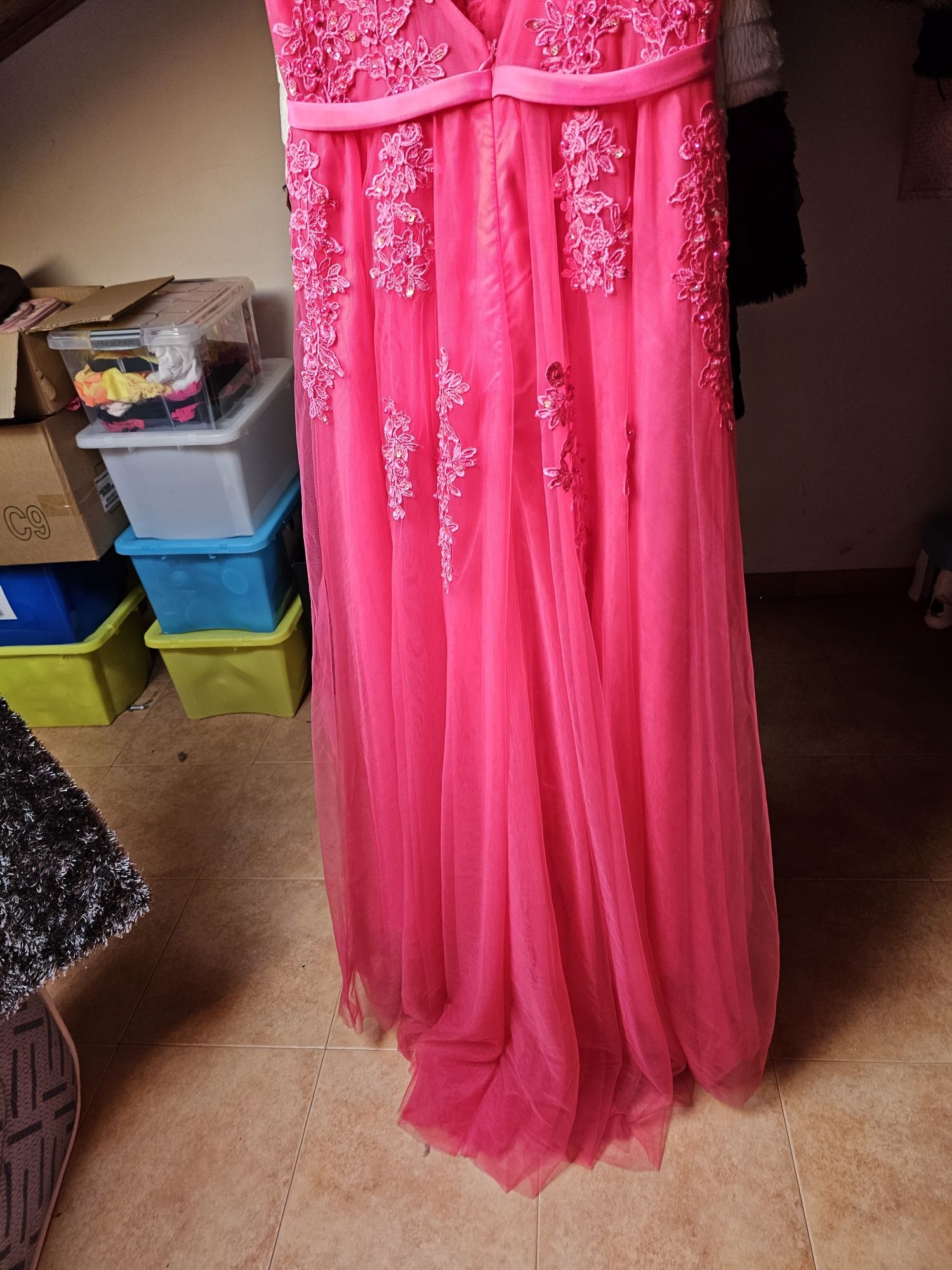 Vestido cerimónia fuscia