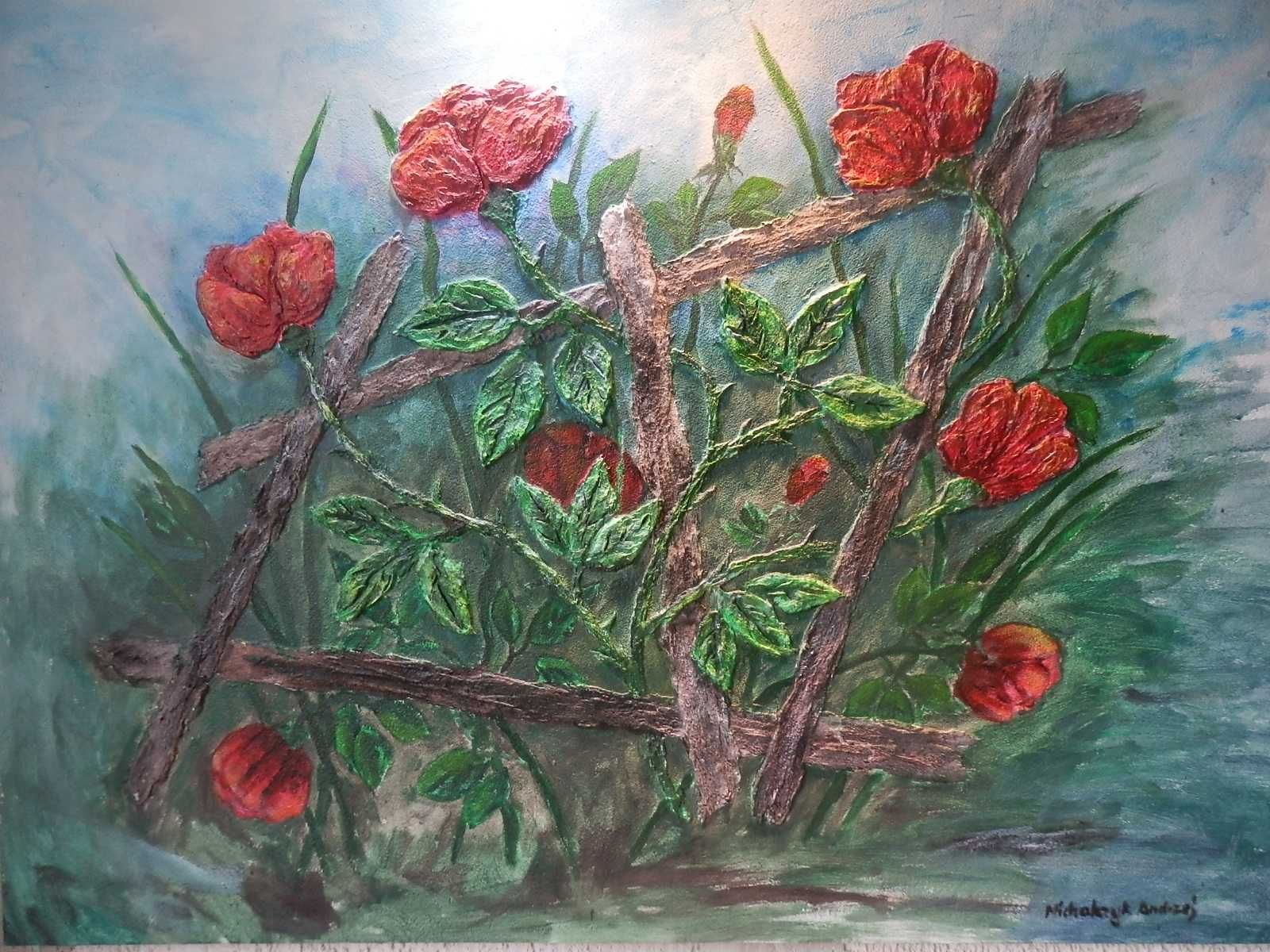 Obraz akrylowy 70x90cm. Róże
