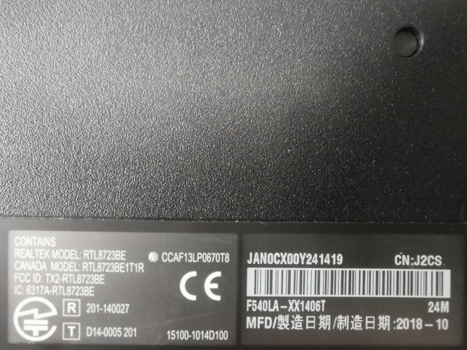OKAZJA!! Laptop Asus F540U 15,6 " Intel Core i3 4 GB / 256 GB