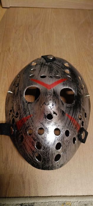 Maska rycerza, wojownika plastikowa-karnawał, Halloween