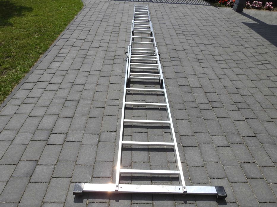 Drabina aluminiowa trzyfunkcyjna 3x9 stopni, długość 5,30 m