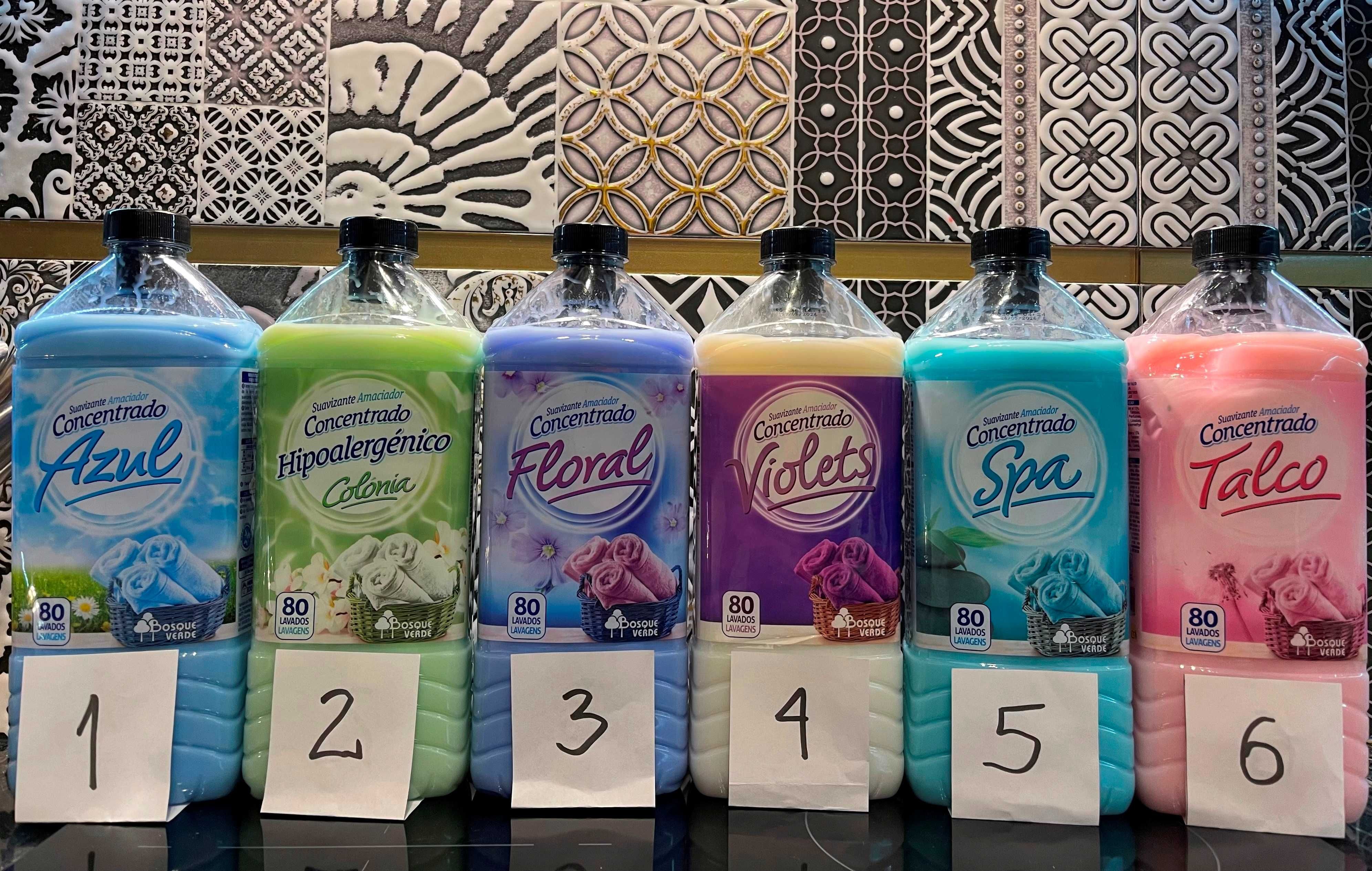 Pakiet 8 Płynów do płukana koncentrat 1.6L Super jakość z Hiszpanii.